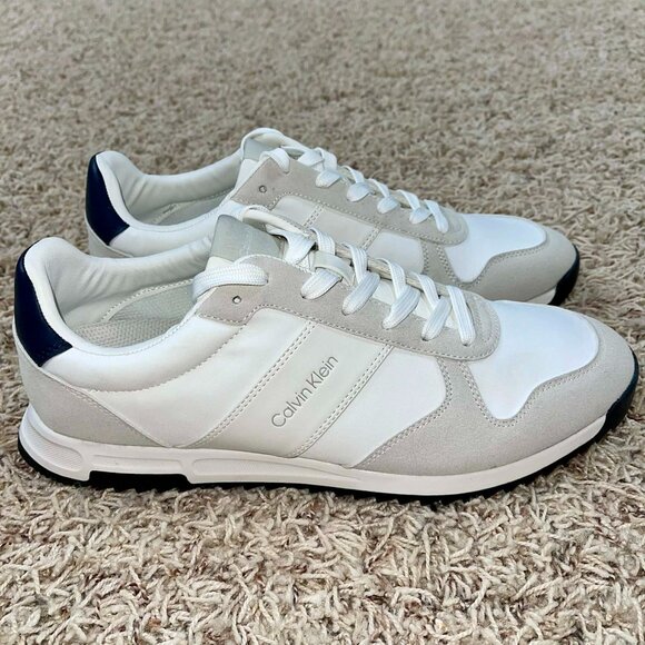 Calvin Klein Men’s Granit Sneakers Shoes White Ivory, Size 11.5 (New) main image 14